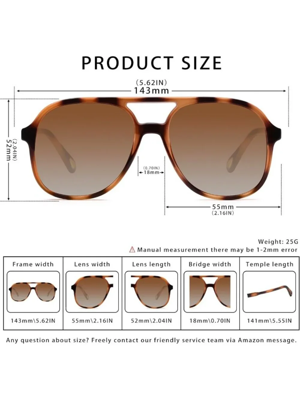 Vintage Retro Square Aviator Sunglasses for Men & Women - 70s Double Bridge